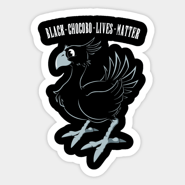 Black Chocobo Sticker by wloem